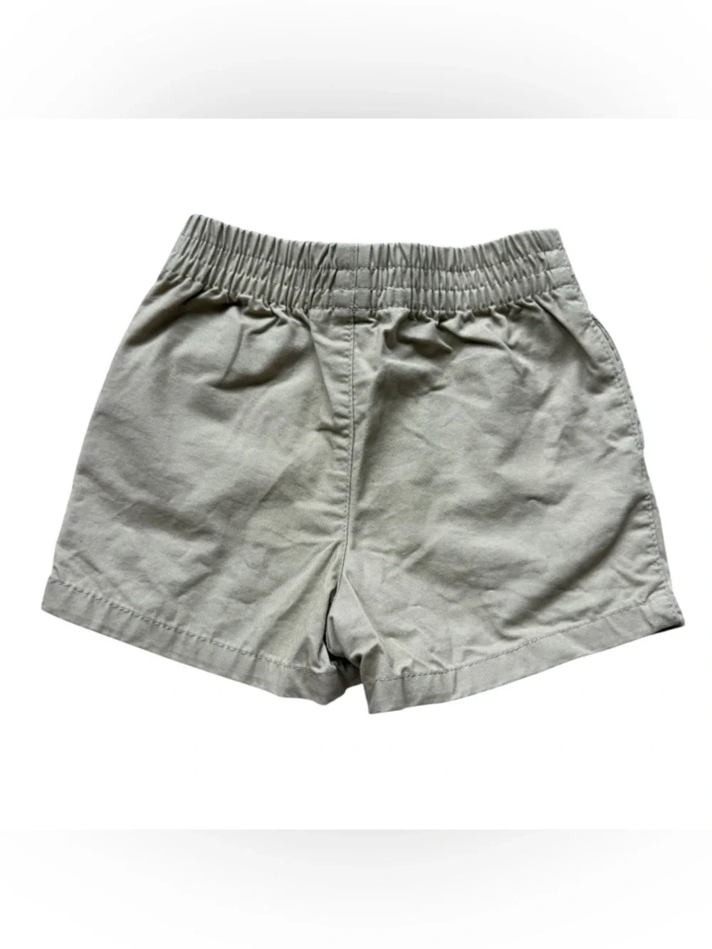 Ralph Lauren Khaki Elastic Waist Shorts Blue Pony Casual Preppy 3 Months Baby